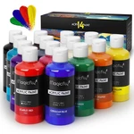 Acrylic Paint Set, 14 Vibrant Colors (280ML / 9.47OZ Each), Large Bulk Acryli.... Fixed Price $45.25.