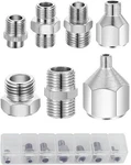 7 Pcs Of Airbrush Adaptor Set Fitting Kit 1, Transparent. Fixed Price $11.51.