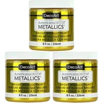 Decoart Americana Decor Metallics Paint 24K Gold, 3 Pack (8 Fl Oz) Diy Me.... Fixed Price $38.27.