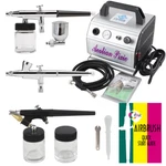 Ophir 3X Airbrushes With Compressor Set For Cake Hobby Model Painting Kit. Fixed Price $89.99.