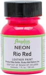Angelus Acrylic Leather Paint Water Resistant Purse/shoes Neon Rio Red 1 Fl.oz. Fixed Price $11.50.