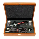 VLST-3WC Paasche Double Action Siphon Feed Airbrush W/ All Heads & Wood Case. Fixed Price $142.36.