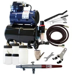 MIL-300R Paasche Airbrush System W/MIL-1AS, Compressor, Bottles & Cleaning Kit. Fixed Price $272.11.