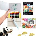 Portable Watercolor Paint Set - 30 Colors Travel Kit With Br.... Fixed Price $15.36.