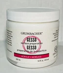 Grumbacher Gesso Hyplar Artists Acrylic Medium Jar Wood 16 Oz U41D. Fixed Price $34.00.