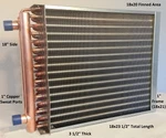 18X20 Water To Air Heat Exchanger 1" Copper Ports With Install Kit. Fixed Price $268.00.