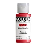 Fluid Acrylics By Golden Quinacridone Red 1 Fl. Oz. Bottle Professional Acryl.... Fixed Price $17.62.