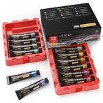 Arteza Metallic Gouache Paint 12ML Tubes - Set Of. Fixed Price $14.99.