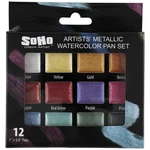 Soho Urban Artist Metallic Watercolors Set 12 Vibrant Half Pans. Fixed Price $35.70.