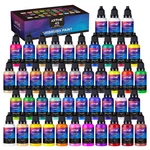 42 Color Acrylic Airbrush Paint Set With Thinners - Opaque, Metallic, Neon. Fixed Price $43.99.