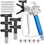 Zhengmy 12 Pcs Airless Paint Sprayer Gun With Nozzle Guard Tips And Air.... Fixed Price $47.26.