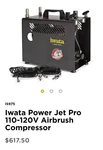 Iwata Power Jet (IS-975) Dual-station Professional Airbrush Compressor Art. Fixed Price $535.00.
