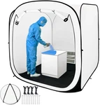Pop Up Paint Booth 6X6X6FT Portable Spray Tent With Black Floor, Mesh Door Ak. Fixed Price $75.99.