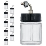 10 Glass 3/4OZ 22CC Bottles Jars Side-feed Mount Airbrush Lid Assembly Adapter. Fixed Price $19.99.