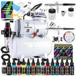 Airbrush Kit With Compressor, 15 Color Airbush Paint, Gravity An.... Fixed Price $237.15.