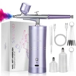 Saviland Dual-mode Rechargeable Nail Airbrush Kit 0.3MM Nozzle Art. Fixed Price $45.88.