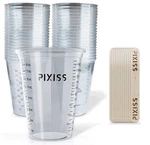 Pixiss Disposable Epoxy Resin Mixing Cups With Measurements (50-PACK) .... Fixed Price $19.48.