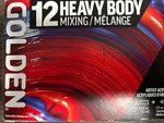 Golden 12 3/4OZ, Heavy Body Mixing Artist Acrylics. Nib. Fixed Price $40.00.