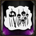 Spiked Skulls 1 - Airbrush Stencil Template Airsick. Fixed Price $14.99.