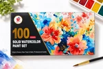 Tbc The Best Crafts 100 Solid Watercolor Paint Set Metallic. Fixed Price $29.00.