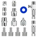 Hubest 14PCS Airbrush Adapter Kit With Quick Release Coupler, 1, Silver. Fixed Price $17.57.