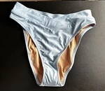 J. Crew Women's Cross Front Cheeky Bikini Bottom Swim Blue Size BF171. Fixed Price $21.99.