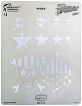Artool Template Stencil White Craig Fraser Freehand Airbrush Patriotica Stars +. Fixed Price $34.99.