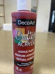 Decoart Crafter's Acrylic All-purpose Paint 8OZ-CHRISTMAS Red. Fixed Price $7.00.
