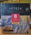 Arteza Acrylic Paint, Set Of 8 Metallic Colors 4.06OZ Tubes - New. Fixed Price $45.00.