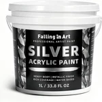 Silver Metallic Acrylic Paint, 33.8 Oz Heavy Body Leaf Non-toxic. Fixed Price $47.18.
