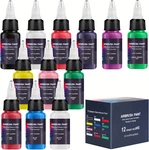 Airbrush Paint 12 Colors, Ready To Spray Set, Water-based Acrylic. Fixed Price $22.77.