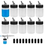 Airbrush Bottles 10-PACK 22CC 3/4OZ Compatible With Master Badger Paasche Iwata. Fixed Price $23.53.