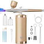 Airbrush Kit With Compressor 48PSI Rechargeable High Pressure Golden. Fixed Price $28.22.