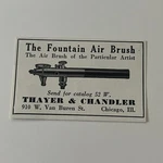 Thayer & Chandler The Fountain Air Brush Chicago Il 1940 Ad TAJ4-S20. Fixed Price $13.50.