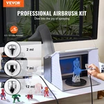 Vevor Airbrush Gun, Dual Action Gravity Feed With 0.3 Mm And 0.5 Nozzles,. Fixed Price $34.00.