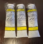 3 Tubes Of Graham Solvent Free Oil Paint 1.25 Oz - Cadmium Yellow Light. Fixed Price $75.00.