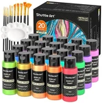 Shuttle Art Metallic Acrylic Paint Set, 20 Colors Bottles (60M. Fixed Price $33.92.