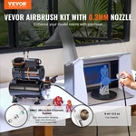 Airbrush Kit With Dual Fan Tank Compressor System, 3.5L Storage, 0.3MM. Fixed Price $139.79.