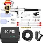 Gocheer Airbrush Kit With Compressor, 40 48 High Psi, Black. Fixed Price $104.98.