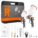 Hvlp Gun 1.0MM 100ML 1.7MM 600ML Auto Paint Sprayer Silver Refine Sets. Fixed Price $154.99.