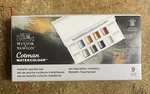 Winsor & Newton Cotman Watercolour 8 Half Pan Metallic Pocket Set W/brush -. Fixed Price $19.99.