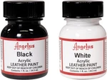 Angelus Acrylic Leather Paint - Black White Duo 1OZ Each Durable, Waterpro.... Fixed Price $21.51.