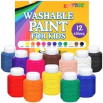 Extric Washable Kids Paint Set: 12 Non-toxic Tempera Colors, Oz Bottles. Fixed Price $25.26.