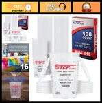 Custom Shop 16-OZ Paint Mixing Cups, Plastic Measuring Box Of 100. Fixed Price $69.99.