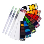 Watercolor Paint Set 42 Assorted Colors With 3 Brushes Perfect. Fixed Price $26.17.