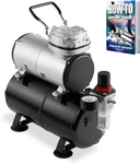Pointzero 1/5 Hp Airbrush Compressor With Tank, Regulator, Gauge And Water. Fixed Price $162.75.