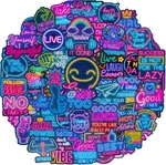 Positive Affirmation Stickers 100 Pack Neon Vinyl Decals For Water Bottle Laptop. Fixed Price $14.99.