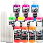 10 Createx Fluorescent Colors Airbrush Paint Set - Craft, Hobby, Art. Fixed Price $59.99.