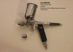 Vintage Olympos Piece Bon 408 Airbrush Pistol Grip Trigger, Round & Fan Spray. Fixed Price $175.00.