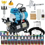 Complete Pro G44 Master Dual-action Airbrush W-air Compressor Kit And Paint. Fixed Price $249.99.